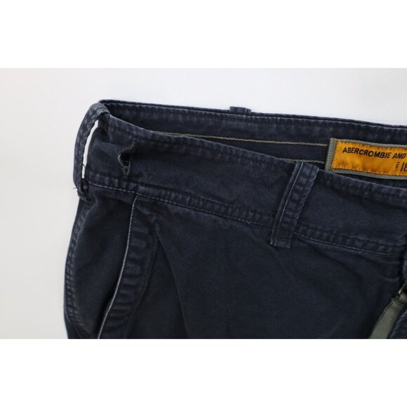 Vtg 90s Y2K Abercrombie & Fitch Mens L Heavy Paratrooper Surplus Cargo Shorts - Picture 7 of 15